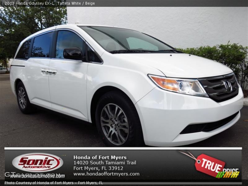 Taffeta White / Beige 2013 Honda Odyssey EX-L