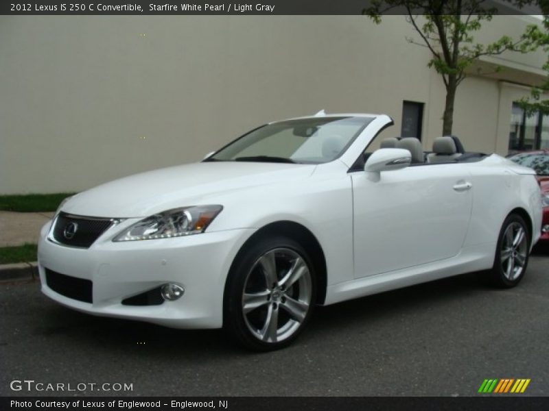 Starfire White Pearl / Light Gray 2012 Lexus IS 250 C Convertible