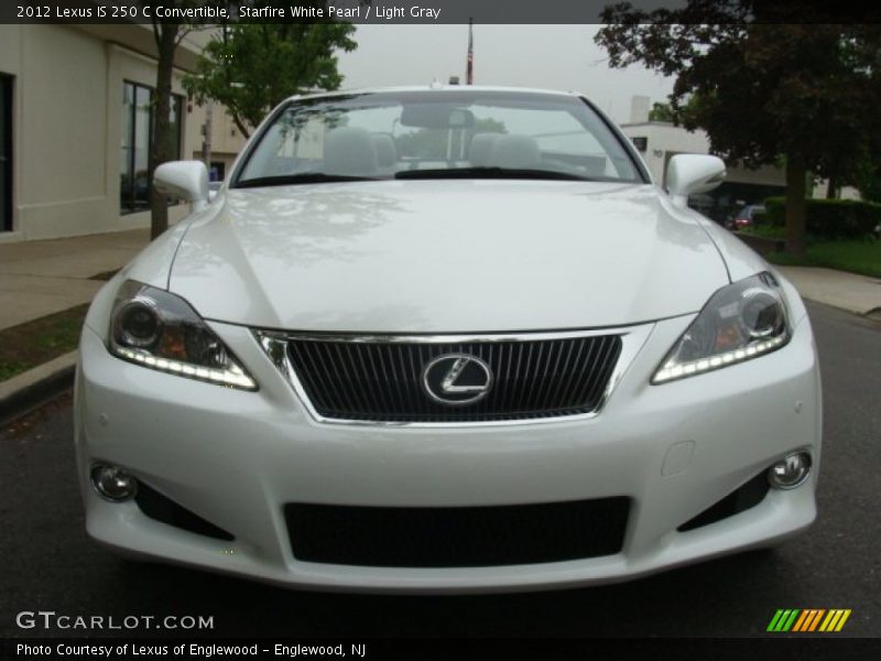 Starfire White Pearl / Light Gray 2012 Lexus IS 250 C Convertible