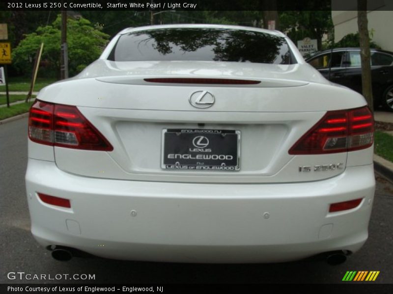 Starfire White Pearl / Light Gray 2012 Lexus IS 250 C Convertible