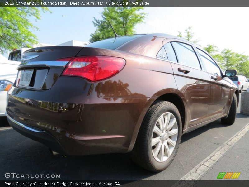 Deep Auburn Pearl / Black/Light Frost Beige 2013 Chrysler 200 Touring Sedan