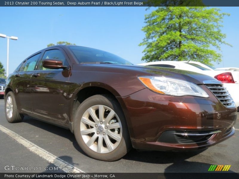 Deep Auburn Pearl / Black/Light Frost Beige 2013 Chrysler 200 Touring Sedan
