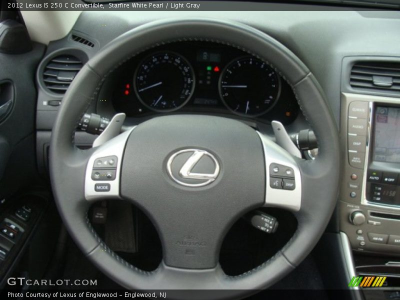Starfire White Pearl / Light Gray 2012 Lexus IS 250 C Convertible