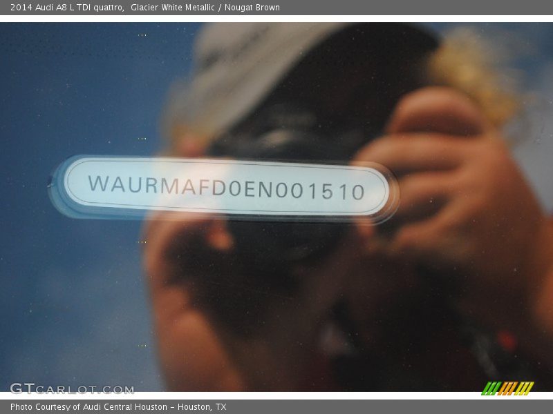 Glacier White Metallic / Nougat Brown 2014 Audi A8 L TDI quattro