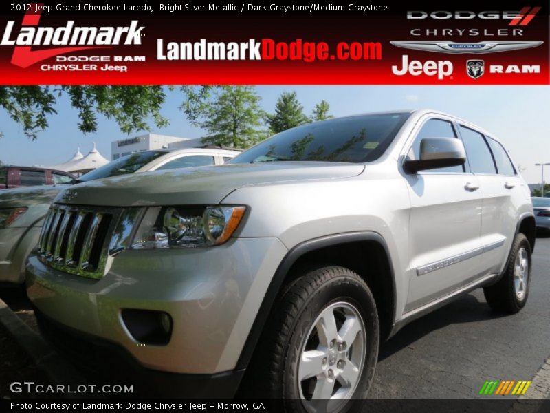 Bright Silver Metallic / Dark Graystone/Medium Graystone 2012 Jeep Grand Cherokee Laredo