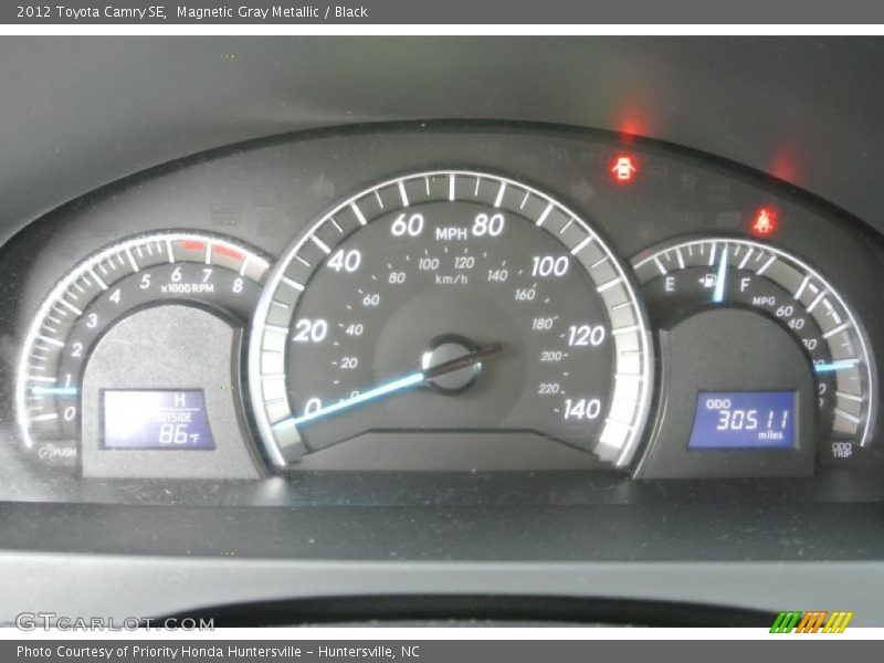 Magnetic Gray Metallic / Black 2012 Toyota Camry SE
