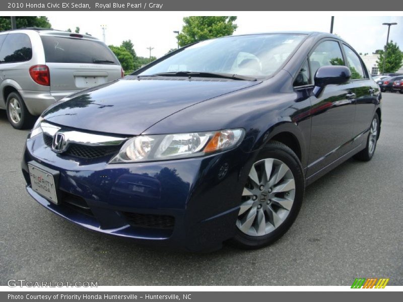 Royal Blue Pearl / Gray 2010 Honda Civic EX Sedan