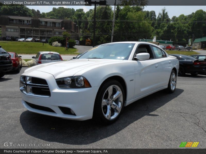 Bright White / Tan/Black 2012 Dodge Charger R/T Plus