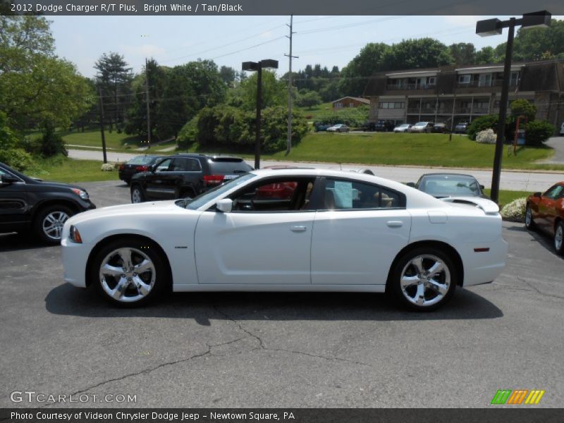Bright White / Tan/Black 2012 Dodge Charger R/T Plus