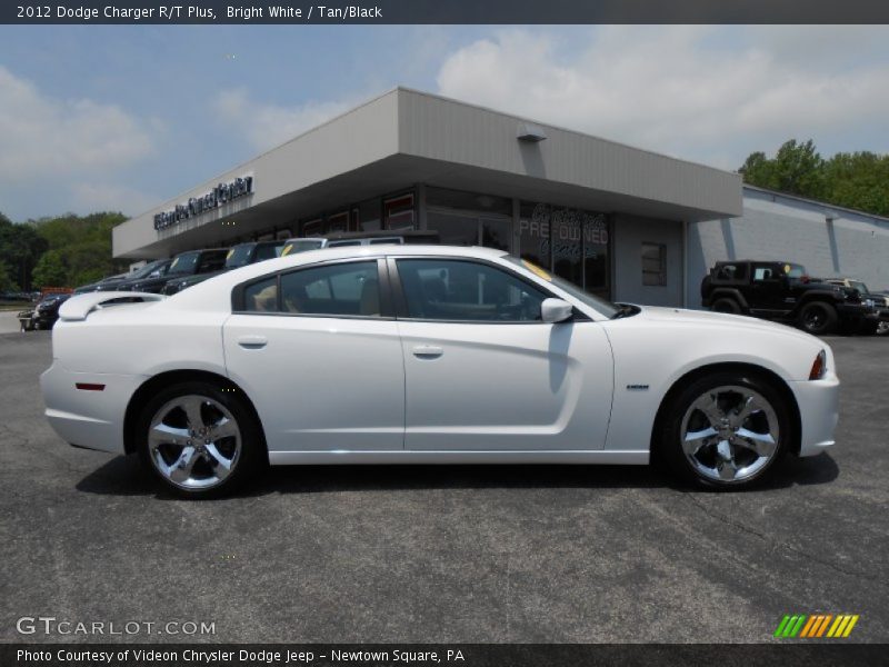 Bright White / Tan/Black 2012 Dodge Charger R/T Plus