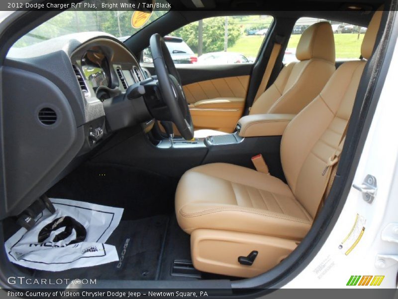 Bright White / Tan/Black 2012 Dodge Charger R/T Plus