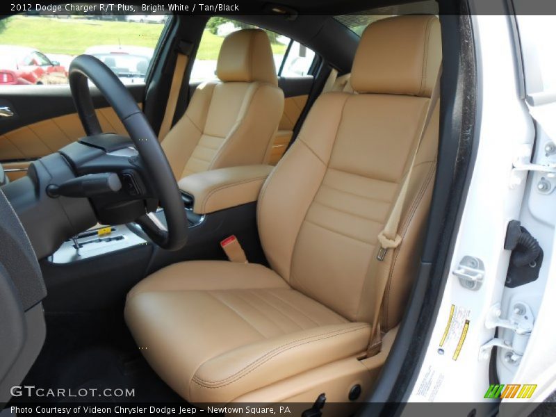 Bright White / Tan/Black 2012 Dodge Charger R/T Plus