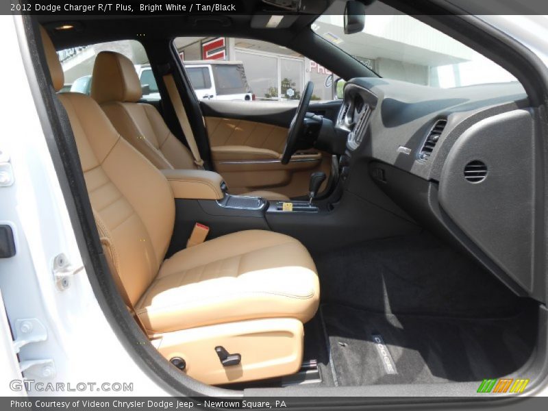 Bright White / Tan/Black 2012 Dodge Charger R/T Plus