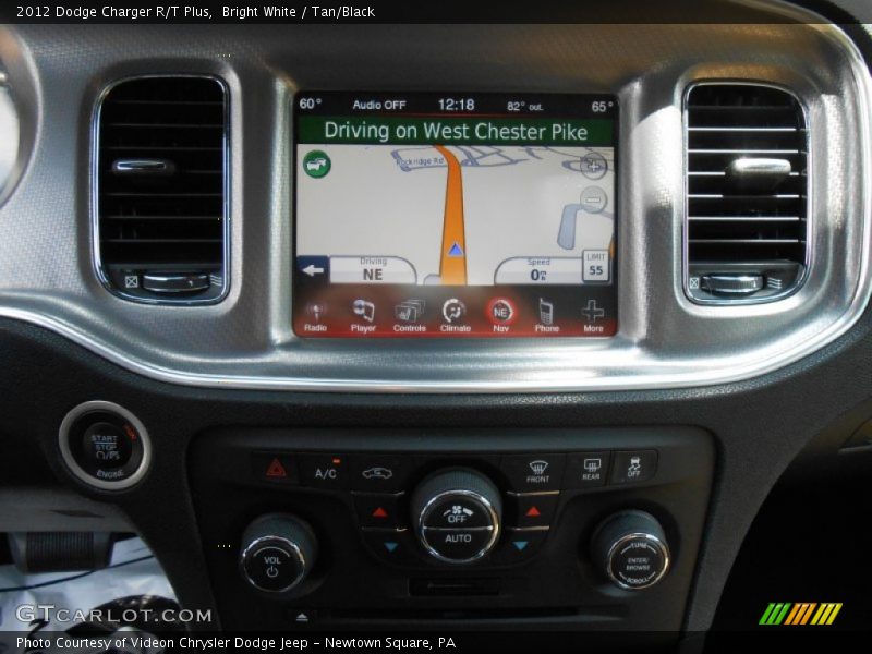 Bright White / Tan/Black 2012 Dodge Charger R/T Plus