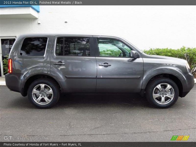 Polished Metal Metallic / Black 2013 Honda Pilot EX-L