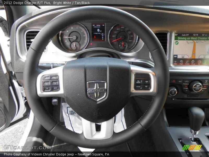 Bright White / Tan/Black 2012 Dodge Charger R/T Plus
