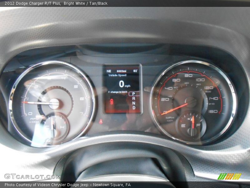 Bright White / Tan/Black 2012 Dodge Charger R/T Plus