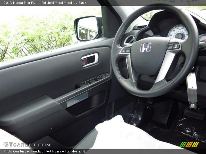 Polished Metal Metallic / Black 2013 Honda Pilot EX-L