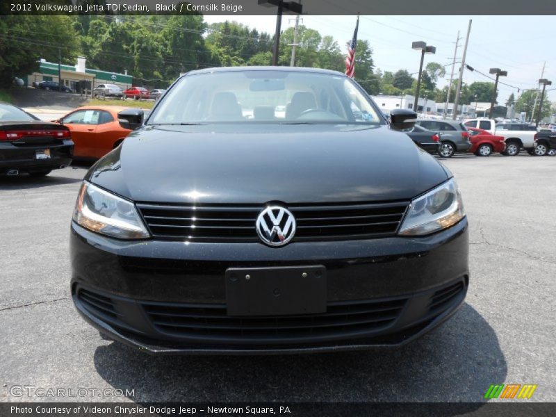 Black / Cornsilk Beige 2012 Volkswagen Jetta TDI Sedan