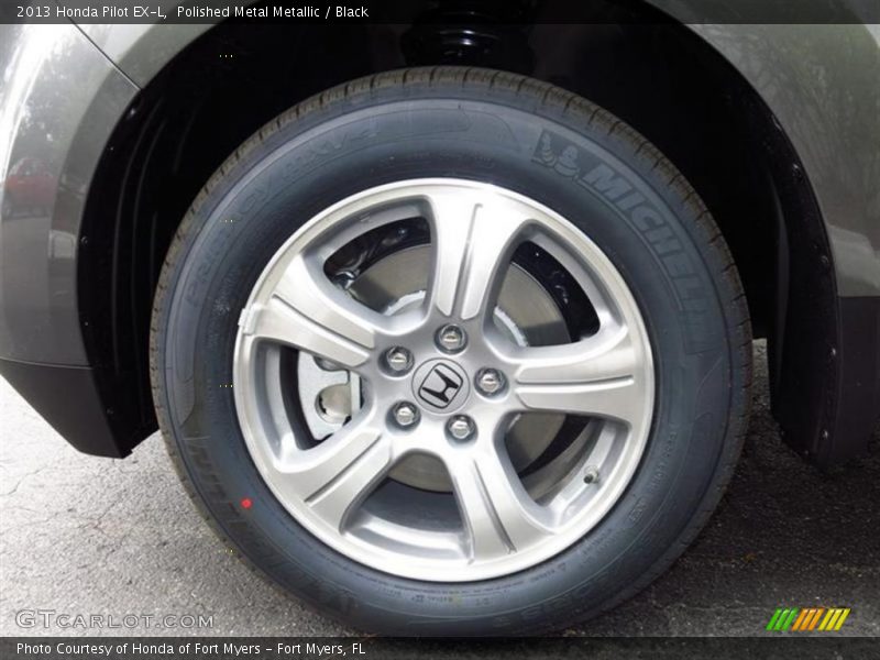 Polished Metal Metallic / Black 2013 Honda Pilot EX-L