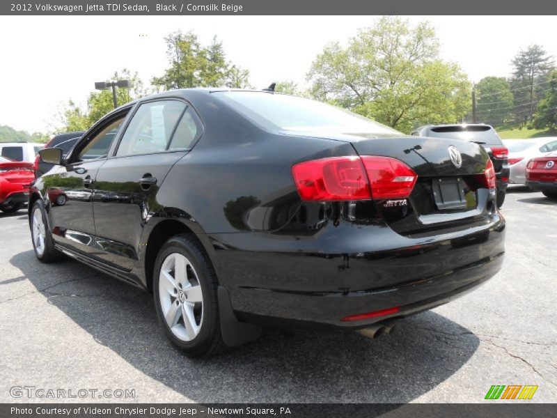 Black / Cornsilk Beige 2012 Volkswagen Jetta TDI Sedan