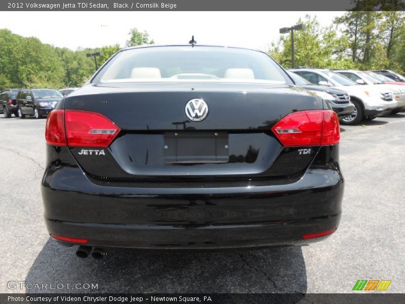 Black / Cornsilk Beige 2012 Volkswagen Jetta TDI Sedan