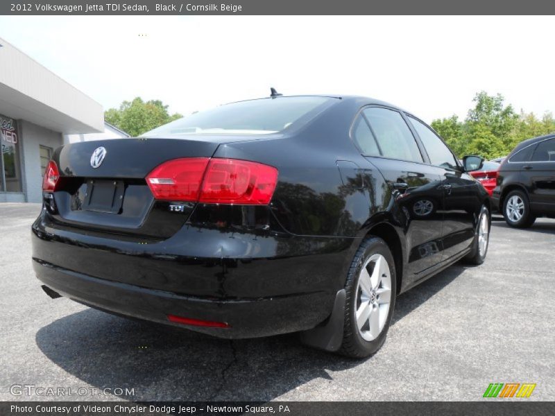 Black / Cornsilk Beige 2012 Volkswagen Jetta TDI Sedan