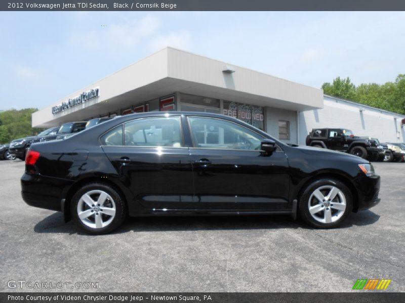 Black / Cornsilk Beige 2012 Volkswagen Jetta TDI Sedan