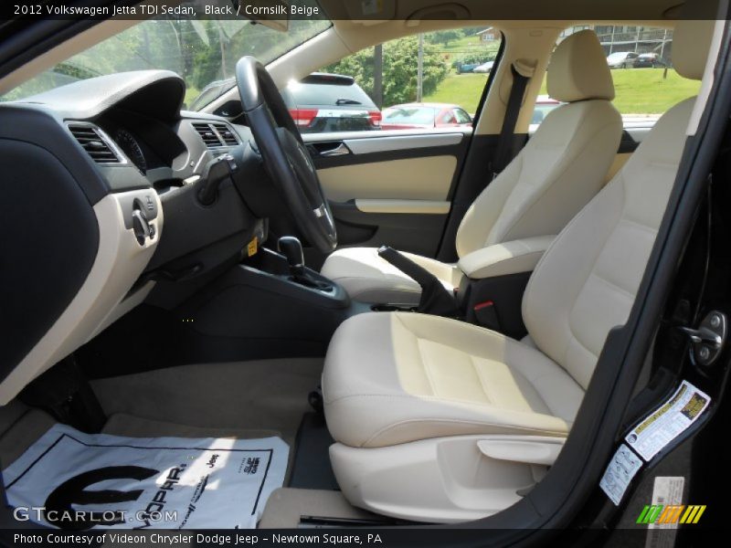 Black / Cornsilk Beige 2012 Volkswagen Jetta TDI Sedan