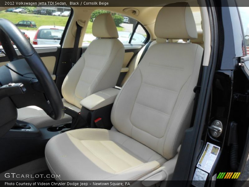 Black / Cornsilk Beige 2012 Volkswagen Jetta TDI Sedan