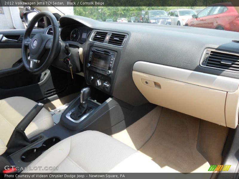 Black / Cornsilk Beige 2012 Volkswagen Jetta TDI Sedan