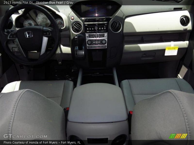 Obsidian Blue Pearl / Gray 2013 Honda Pilot EX