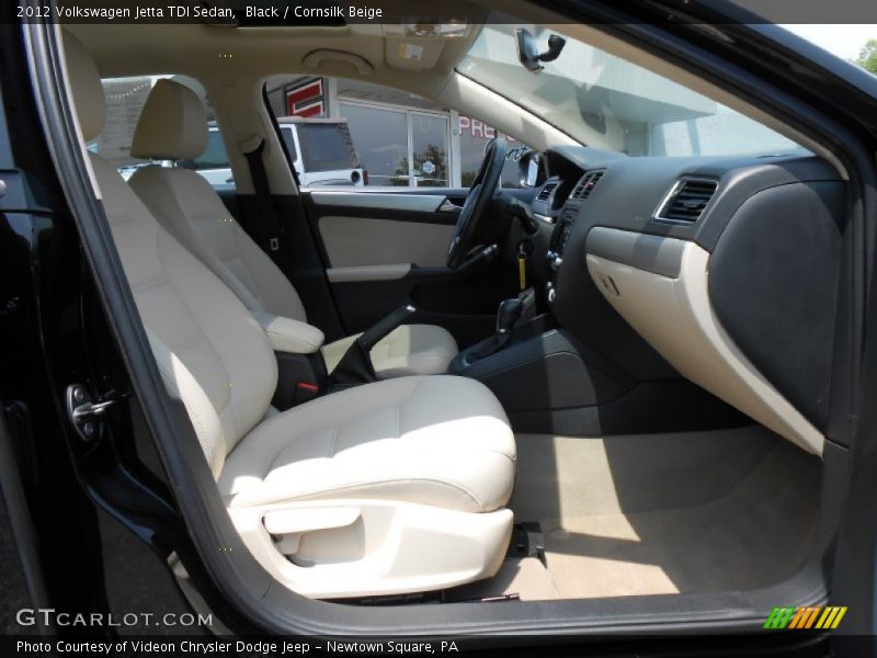 Black / Cornsilk Beige 2012 Volkswagen Jetta TDI Sedan
