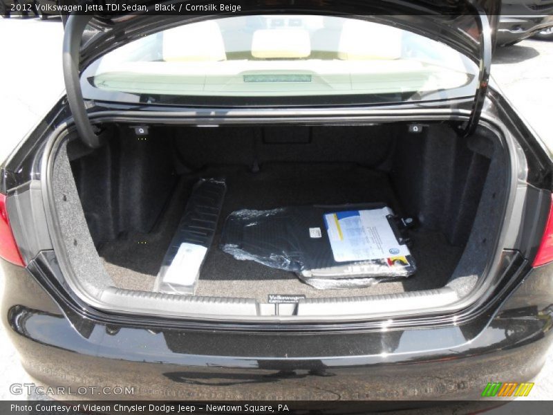 Black / Cornsilk Beige 2012 Volkswagen Jetta TDI Sedan