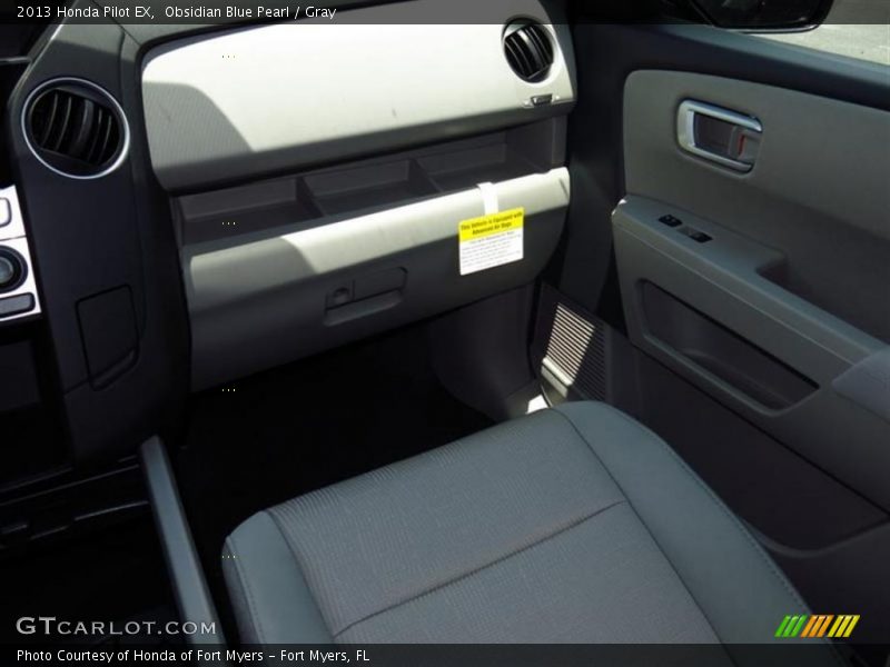 Obsidian Blue Pearl / Gray 2013 Honda Pilot EX