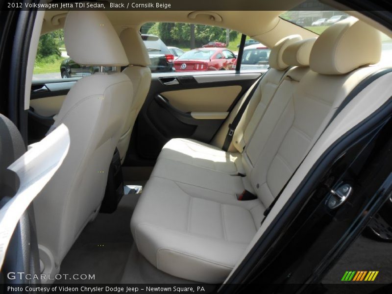 Black / Cornsilk Beige 2012 Volkswagen Jetta TDI Sedan