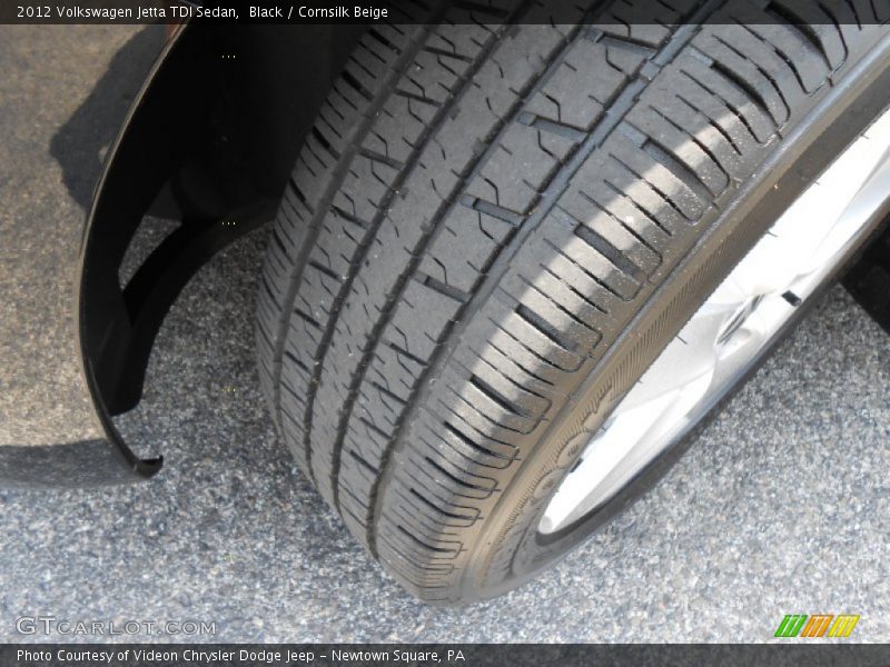 Black / Cornsilk Beige 2012 Volkswagen Jetta TDI Sedan