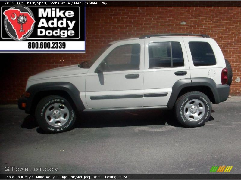 Stone White / Medium Slate Gray 2006 Jeep Liberty Sport