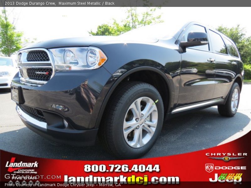 Maximum Steel Metallic / Black 2013 Dodge Durango Crew
