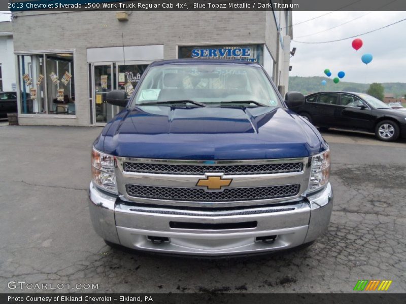 Blue Topaz Metallic / Dark Titanium 2013 Chevrolet Silverado 1500 Work Truck Regular Cab 4x4