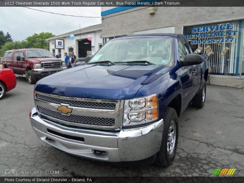 Blue Topaz Metallic / Dark Titanium 2013 Chevrolet Silverado 1500 Work Truck Regular Cab 4x4