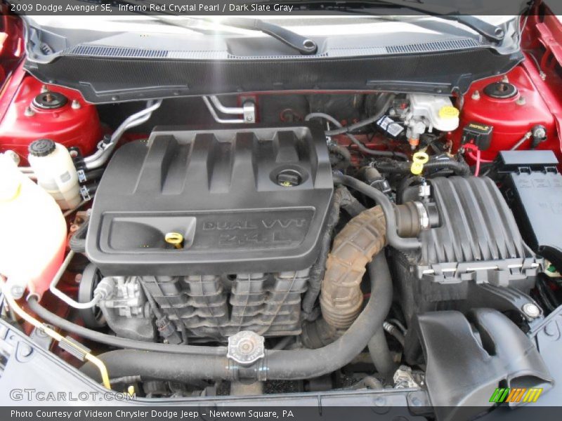 Inferno Red Crystal Pearl / Dark Slate Gray 2009 Dodge Avenger SE