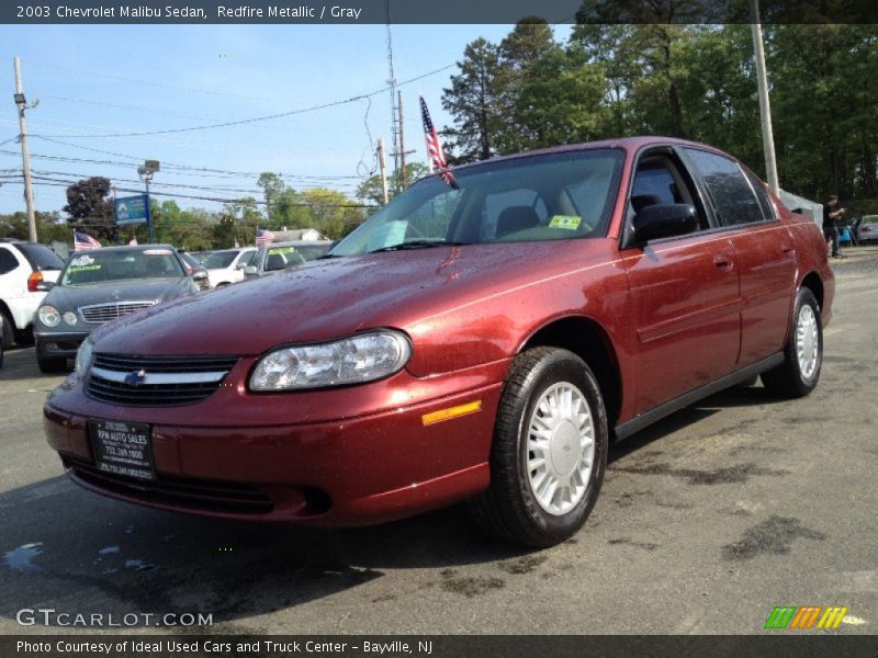 Redfire Metallic / Gray 2003 Chevrolet Malibu Sedan