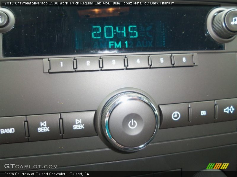Blue Topaz Metallic / Dark Titanium 2013 Chevrolet Silverado 1500 Work Truck Regular Cab 4x4