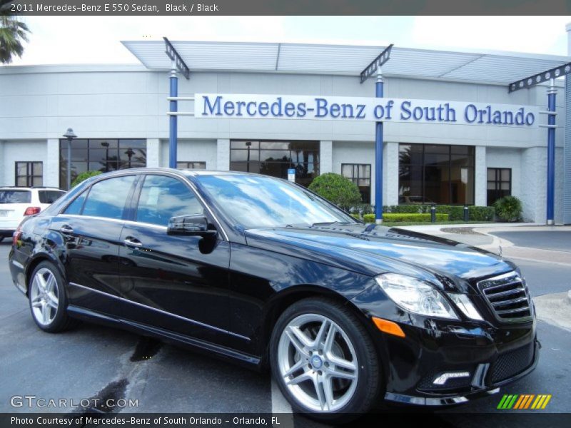 Black / Black 2011 Mercedes-Benz E 550 Sedan