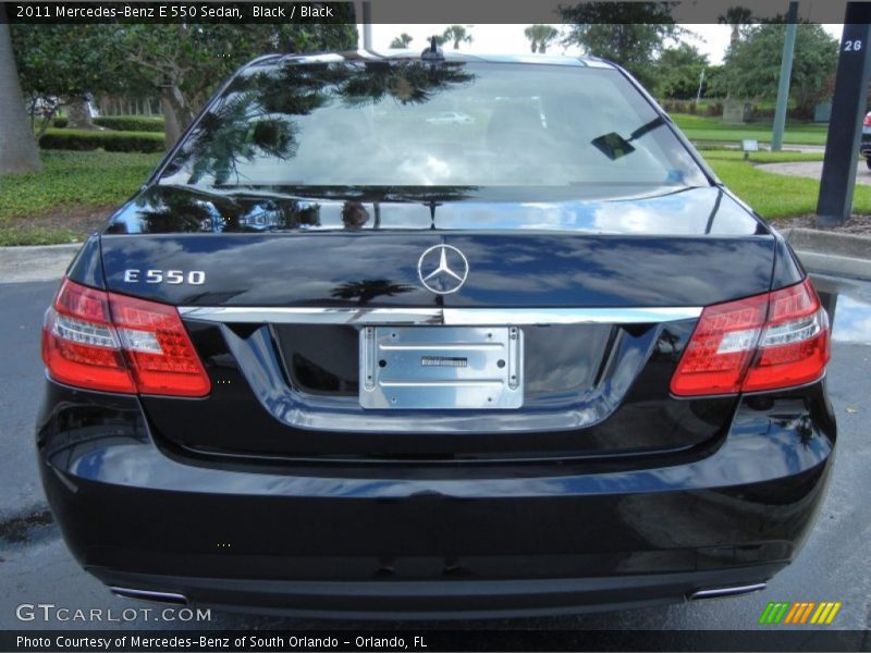 Black / Black 2011 Mercedes-Benz E 550 Sedan