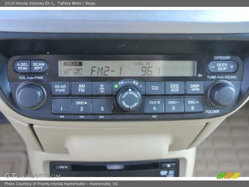 Controls of 2010 Odyssey EX-L