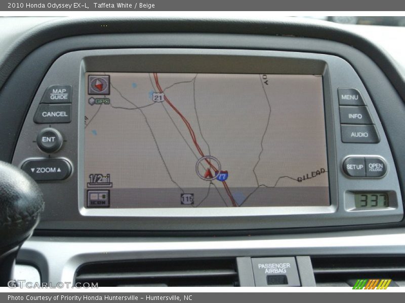 Navigation of 2010 Odyssey EX-L