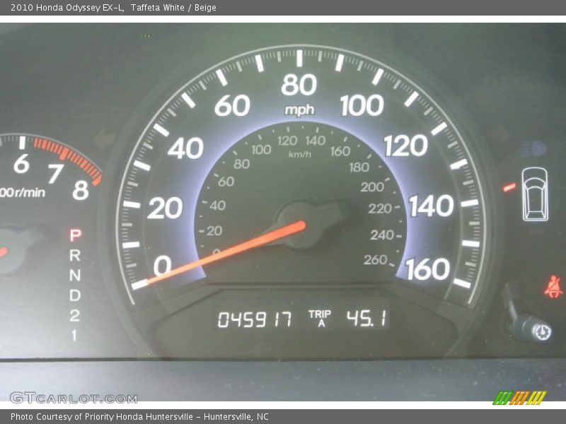 Taffeta White / Beige 2010 Honda Odyssey EX-L
