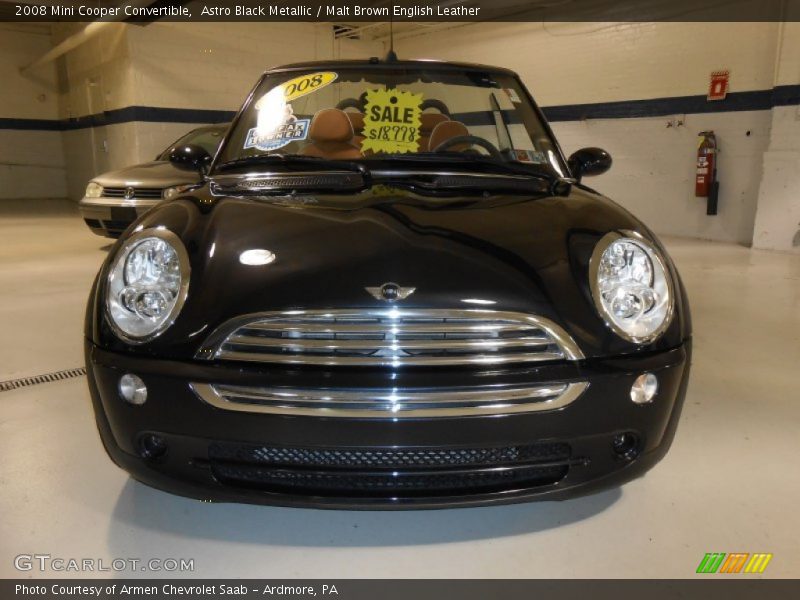 Astro Black Metallic / Malt Brown English Leather 2008 Mini Cooper Convertible